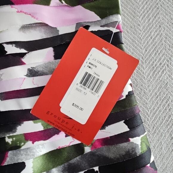 J.S. Collection Boutique Dress Size 12 Tiered Bodycon Purple Cocktail Party - Picture 9 of 16